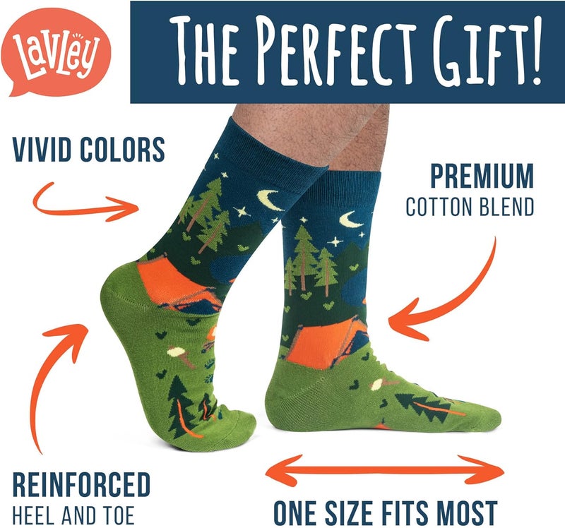 Lavley Outdoors Socks - Hiking and camping gifts for men and women - Great for nature lovers - Holiday or birthday gift - Image 2